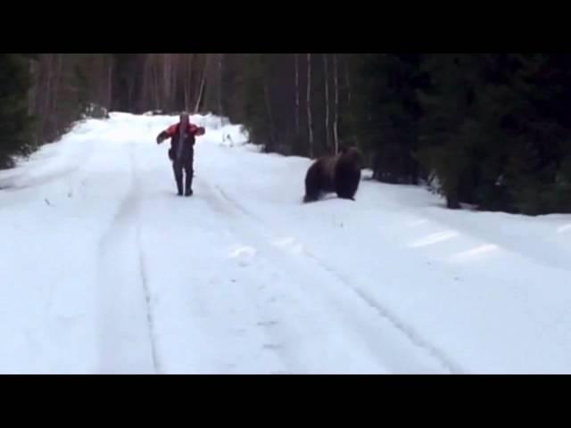 Swedish man scares the living shit out of an attacking bear