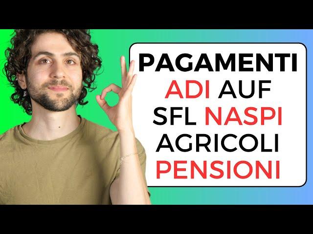 DATE ADI, NASPI, PENSIONI, ASSEGNO UNICO, CARTA DEDICATA A TE... GIUGNO 2024