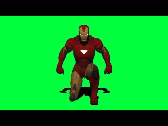 Free Green Screen Stock Footage Iron Man Landing: Captain America Civil War