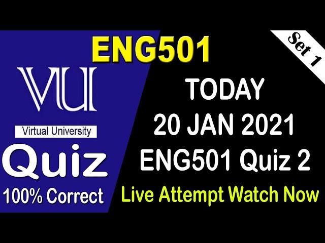 ENG501 Quiz 2 Solution 2021 | 20 Jan Fall 2020 |  ENG501 Quiz 2 Solved | AM Knowledge Official