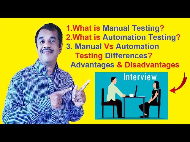 what is manual testing and automated testing | definition | manual testing vs automation testing