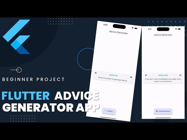 Flutter Tutorial: Build an Advice Generator App for Beginners