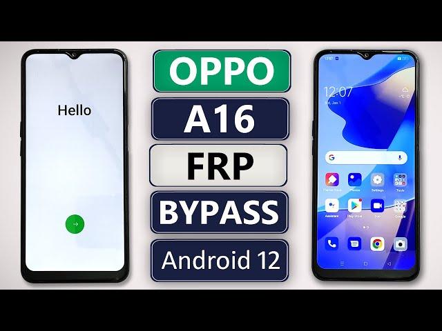 OPPO A16 FRP Bypass Android 12 | OPPO A16 (CPH2269) Google Account Bypass | OPPO A16 CPH2269 FRP |