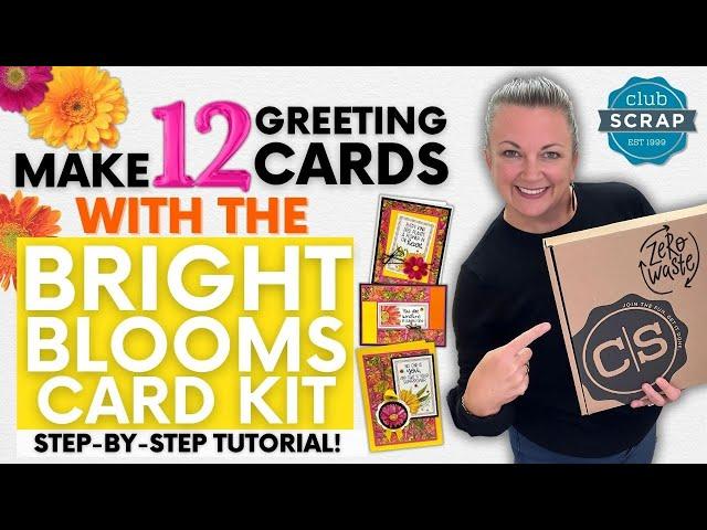 Bright Blooms Card Kit Workshop - How to make twelve cheerful greeting cards!