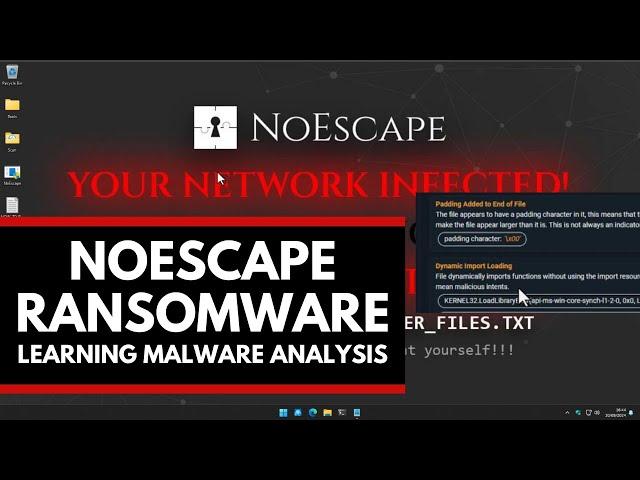 Learning Malware Analysis with NoEscape Ransomware