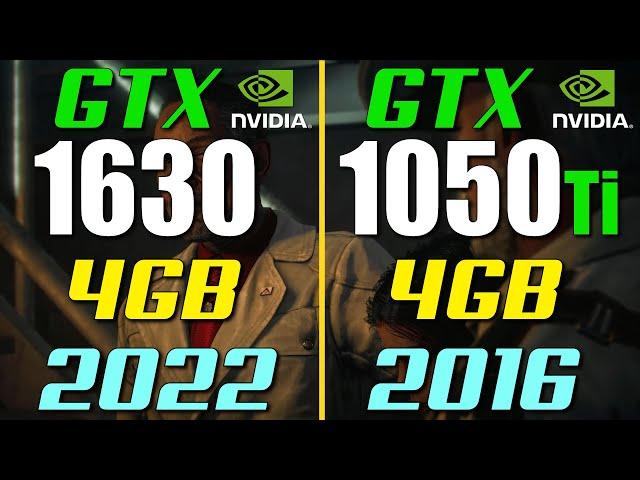 GTX 1630 vs GTX 1050 Ti - Test in 8 Games