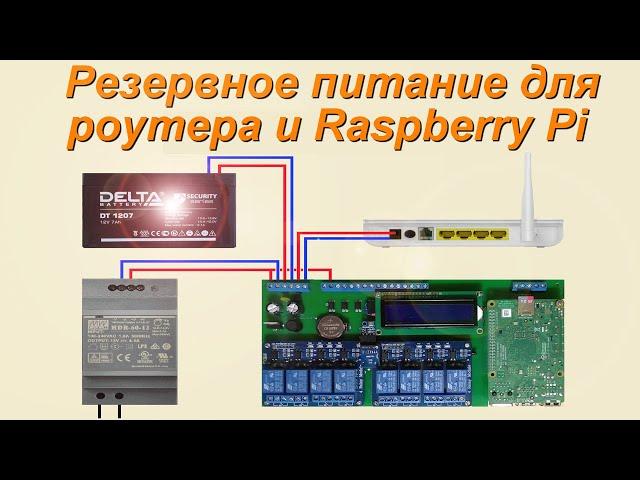 Резервное питание роутера и Raspberry Pi. Домашняя автоматизация Home Assistant.