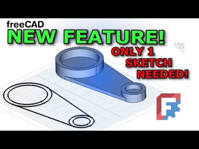 New FreeCAD Feature! Complex Extrudes from a Single Sketch Like in SolidWorks