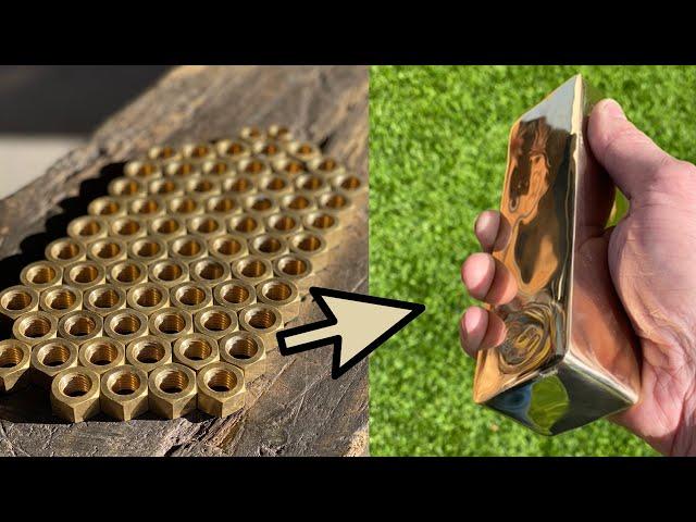 Big Brass Bullion - Mirrored Alloy - BigStackD Casting - ASMR Metal Melting