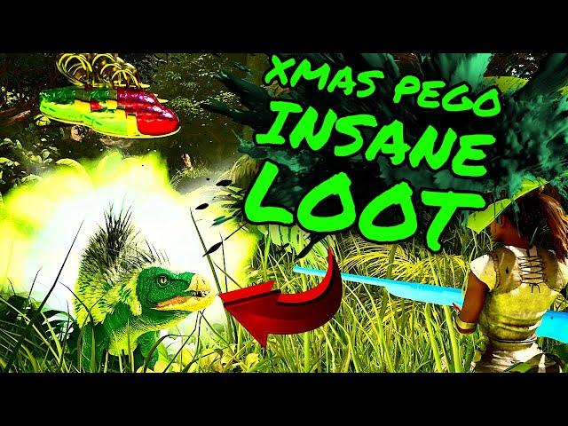 How To GET INSANE LOOT From The XMAS Pego in Ark Survival Ascended!!! LOOT FARM!!!