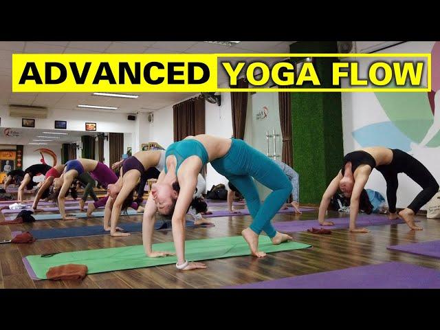 Advanced Yoga Sequence - Chin Stand Yoga Pose - Wheel Pose - Headstand and Variation | Yograja