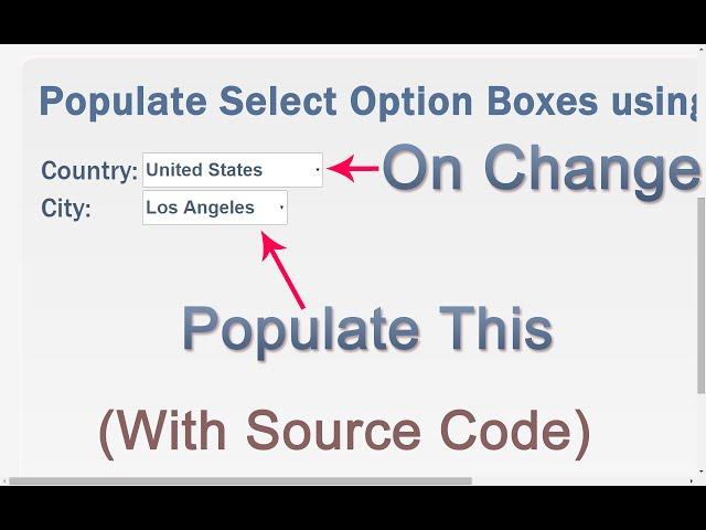 Populate Select Option Boxes using jQuery