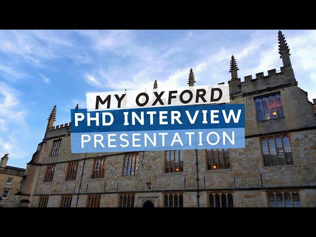 PhD Interview Presentation Example | How to give an amazing presentation!