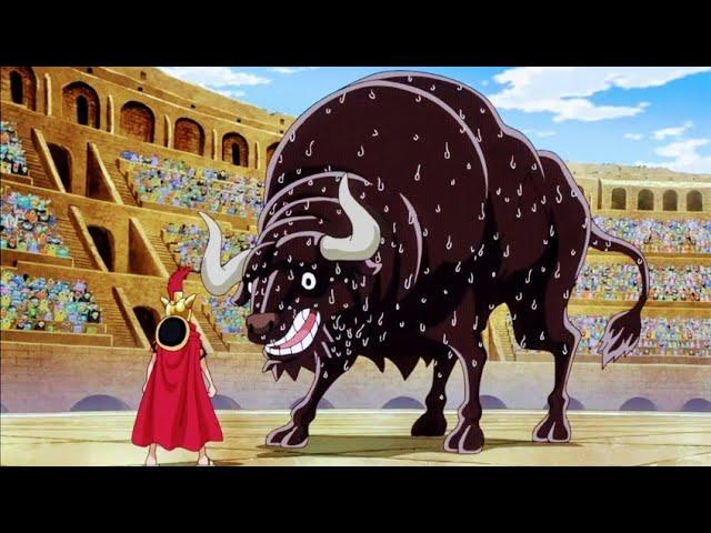 Luffy vs Lucy the Bull Dressrosa arc English Dubbed || One piece ||