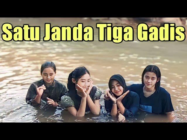 Satu Janda Tiga Gadis Desa Mandi Di Sungai