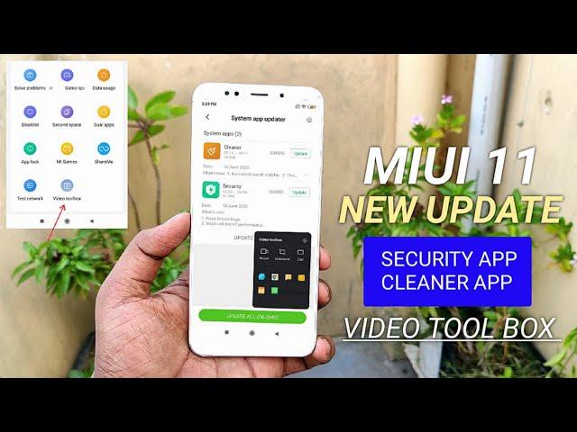 Miui 11 official system update for xiaomi | security and cleaner with video tool box | new features