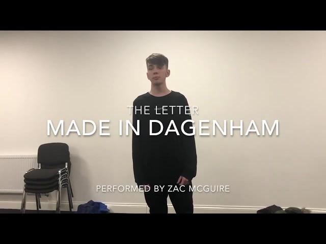 The Letter from Made In Dagenham performed by Zac McGuire- Shakespeare's Kids Coach