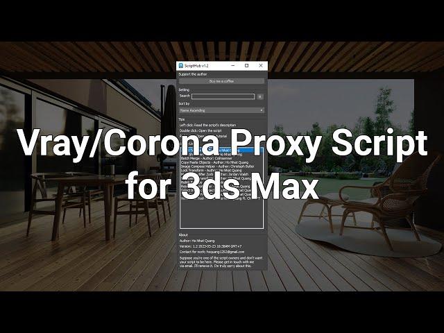 How to use the V-ray / Corona Proxy Tool For 3ds Max