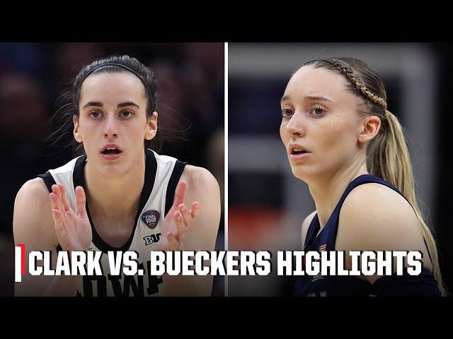 HIGHLIGHTS from Caitlin Clark vs. Paige Bueckers in the Final Four | ESPN College Basketball