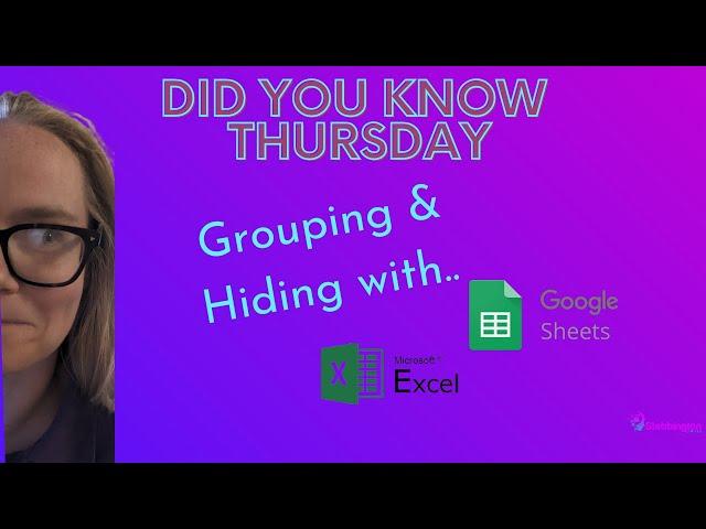 How to group & hide columns in Excel or Googlesheets | Small business tutorial | Stebbington