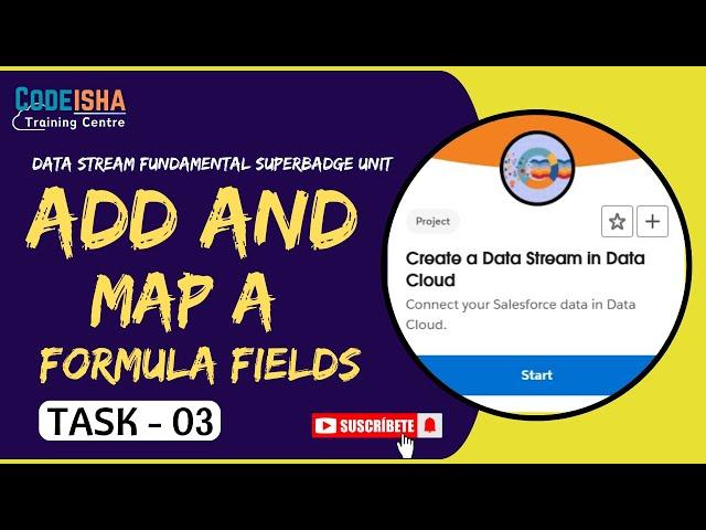 Data Stream Fundamentals | Add & Map a Formula Field | #CodeIsha #Salesforce