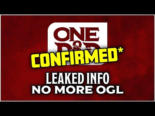 One D&D Leak (Confirmed*): No more OGL