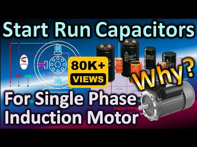 Single phase Induction Motor / Capacitor start capacitor run motor / Best video for you to learn.!