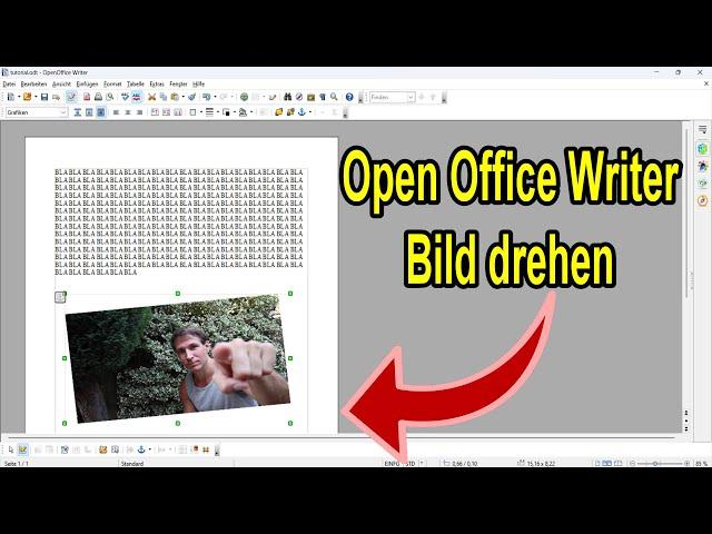 Open Office Writer Bild einfügen & drehen Anleitung