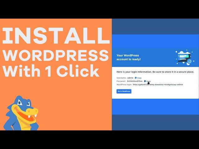 How to Easily Install WordPress With 1 Click - HostGator Tutorial