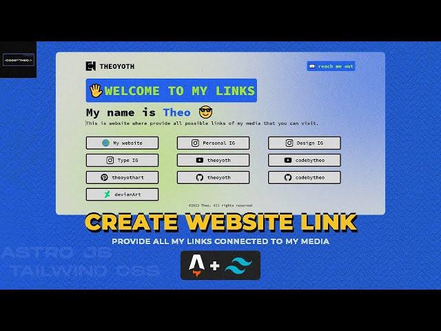 CREATE website that provide LINKS to my media using ASTRO JS