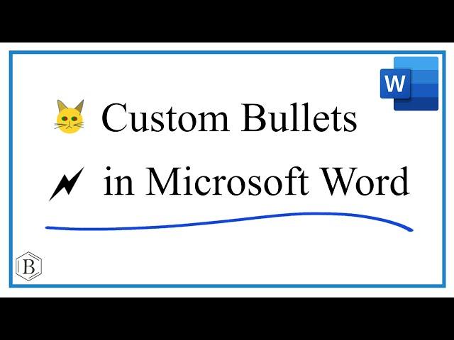 How to Insert Custom Bullets in Microsoft Word