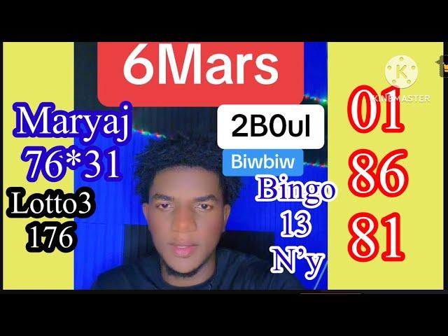 Boulcho 6 Mars 2025 bingo 01,86,81 Biwbiw 2 Lo nan NY kraze bank Maryaj cho vin gade pou