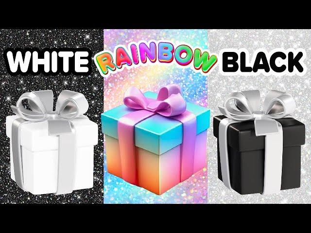 Choose your gift  White Vs Rainbow Black | gift box challenge