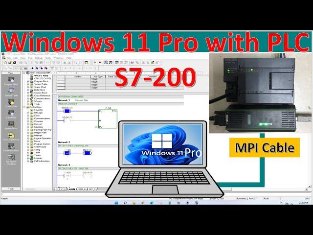 Windows 11 Pro  X64 bit connect with PLC S7-200 by using MPI cable