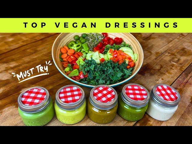 5 EPIC Raw Vegan SALAD DRESSINGS You Must Try NOW!