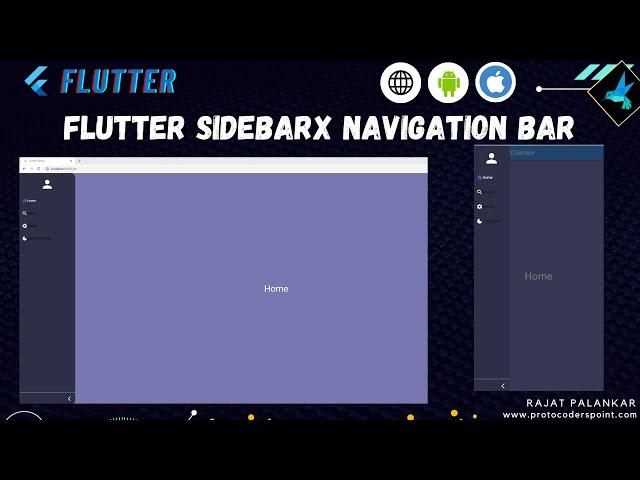 Flutter navigation Sidebar drawer menu – SidebarX package