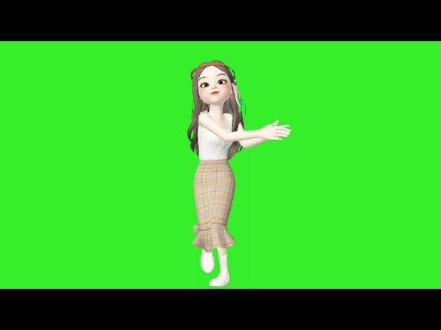 GREEN SCREEN  ANIMASI 3D MENARI | FREE DOWNLOAD ANIMASI