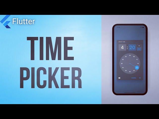 TIME PICKER • Flutter Widget of the Day #26