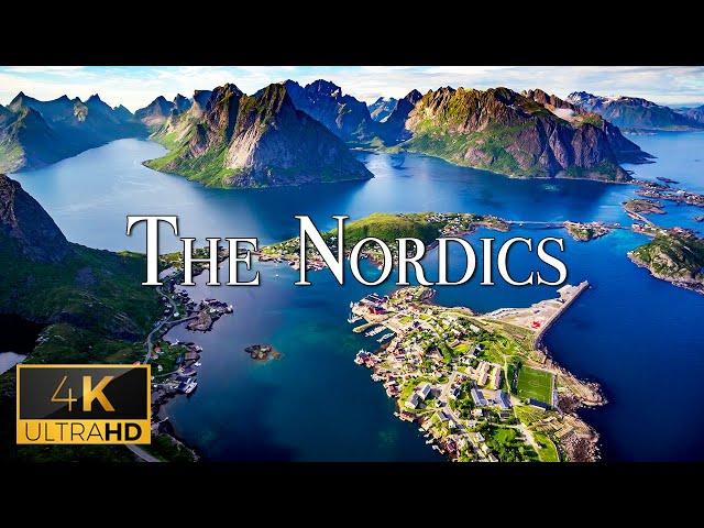 FLYING OVER THE NORDICS (4K UHD) - Relaxing Music With Beautiful Nature Film For Stress Relief