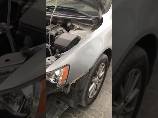 Nissan lancer accident zaki technician expert uae road accident car repair do subscribe my YouTube