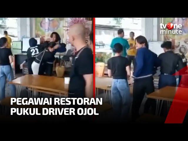 Cekcok Soal Pesanan, Pegawai Restoran Pukul Driver Ojol |tvOne Minute