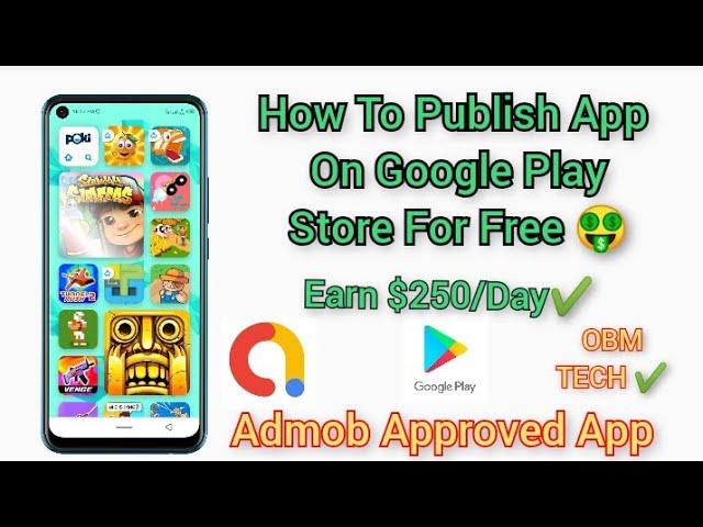 How To Publish App On Google play store For Free #Admob Supported App Store ️