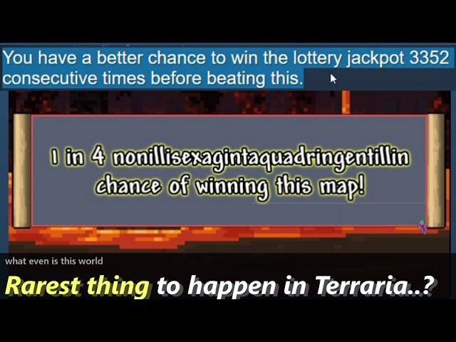 The TRUE Luckiest thing to happen in Terraria ─ You have a better chance to win the lottery.