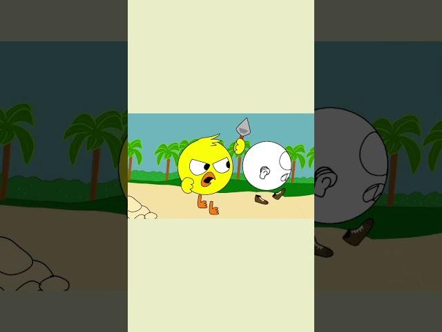 Chicken Gun throw ball chick vs countryball #Shorts