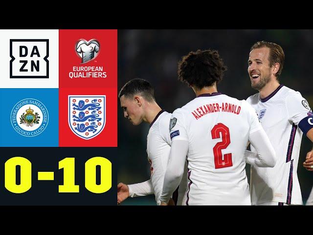 4 Tore in 15 Minuten! Kane weiter torhungrig: San Marino - England 0:10 | European Qualifiers | DAZN