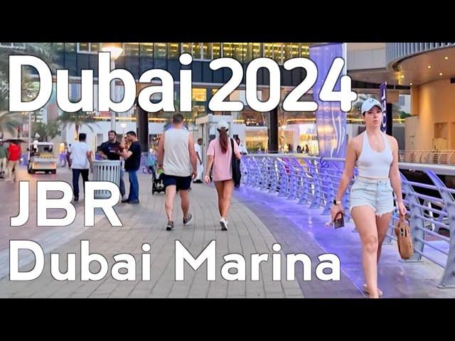 Dubai [4K] Dubai Marina, JBR ( Jumeirah Beach Residence ) Walking Tour 