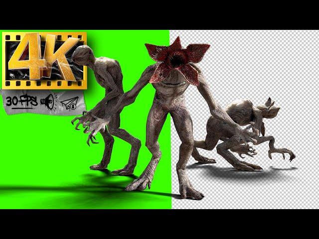 Green Screen Monster (part 1) | Demogorgon de Stranger Things  - Footage 4K