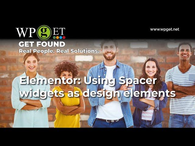 Elementor: Using spacer widgets as design elements