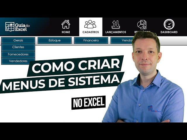 Criar Menus de Sistema com Ícones no Excel - Design de Planilhas