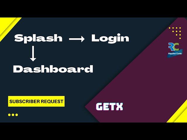 Auto redirect to Login/Dashboard from Splash Screen in Flutter using GetX || Flutter || GetX